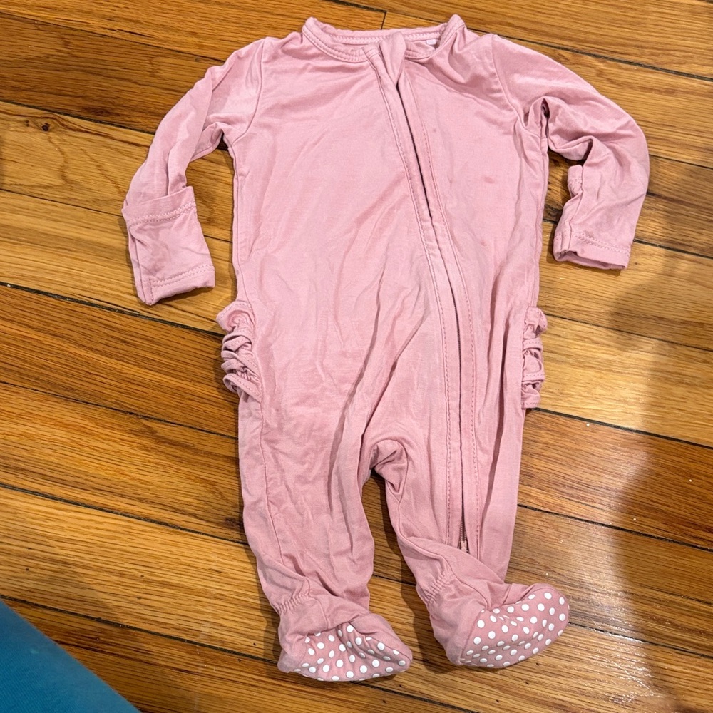 Angel dear Pink Kids One Piece with Butt ruffle